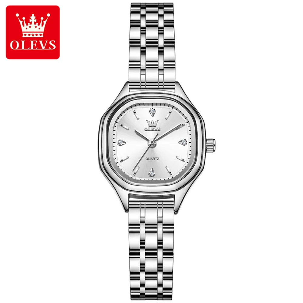OLEVS 5888 Ladies Watches Gold Original Elegant Fashion Square Quartz Watch Waterproof Watches For Man Gifts Box Reloj