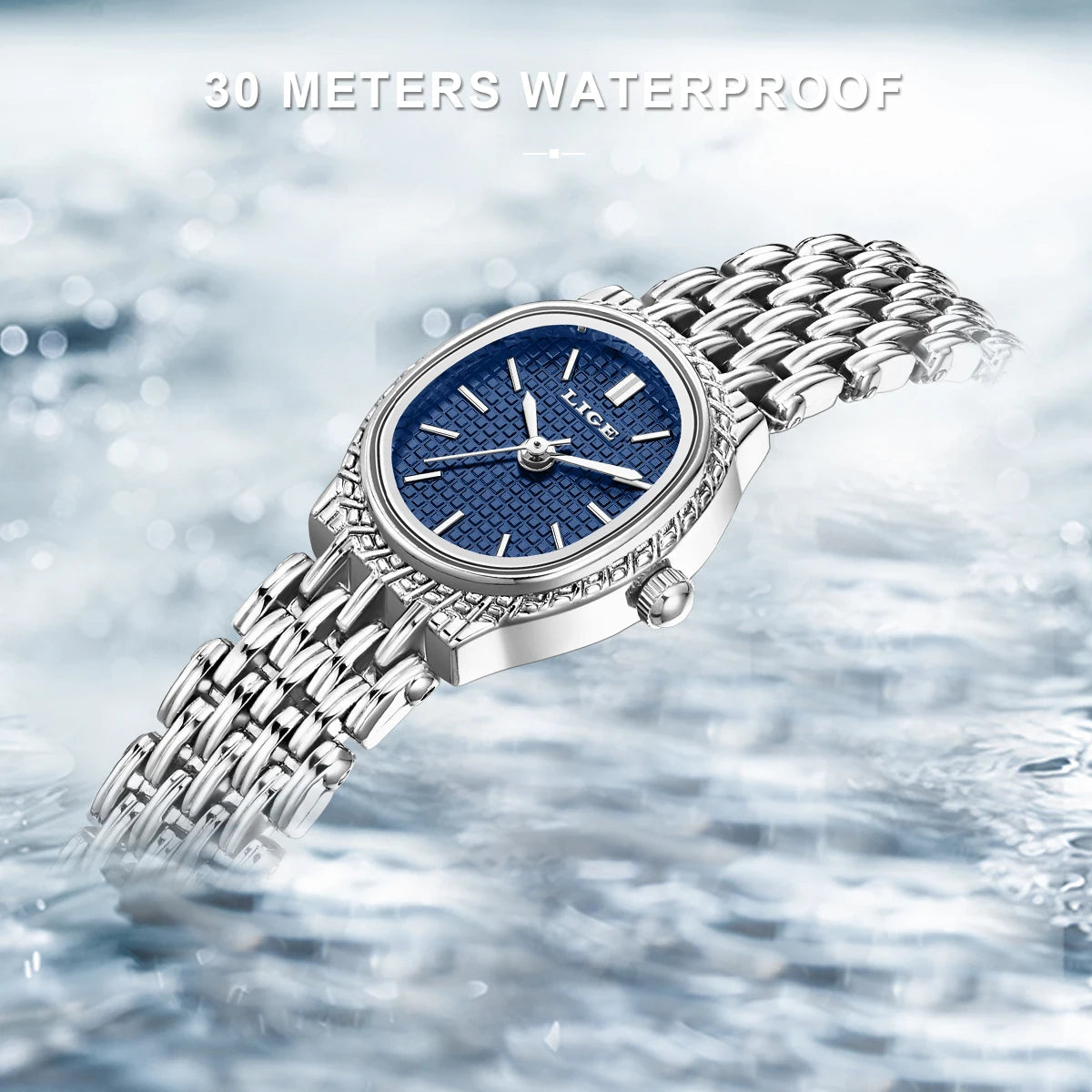 LIGE Fashion Elegant Quartz Woman Watch Classic Luxury Simple Dial Waterproof Ladies Bracelet Women&