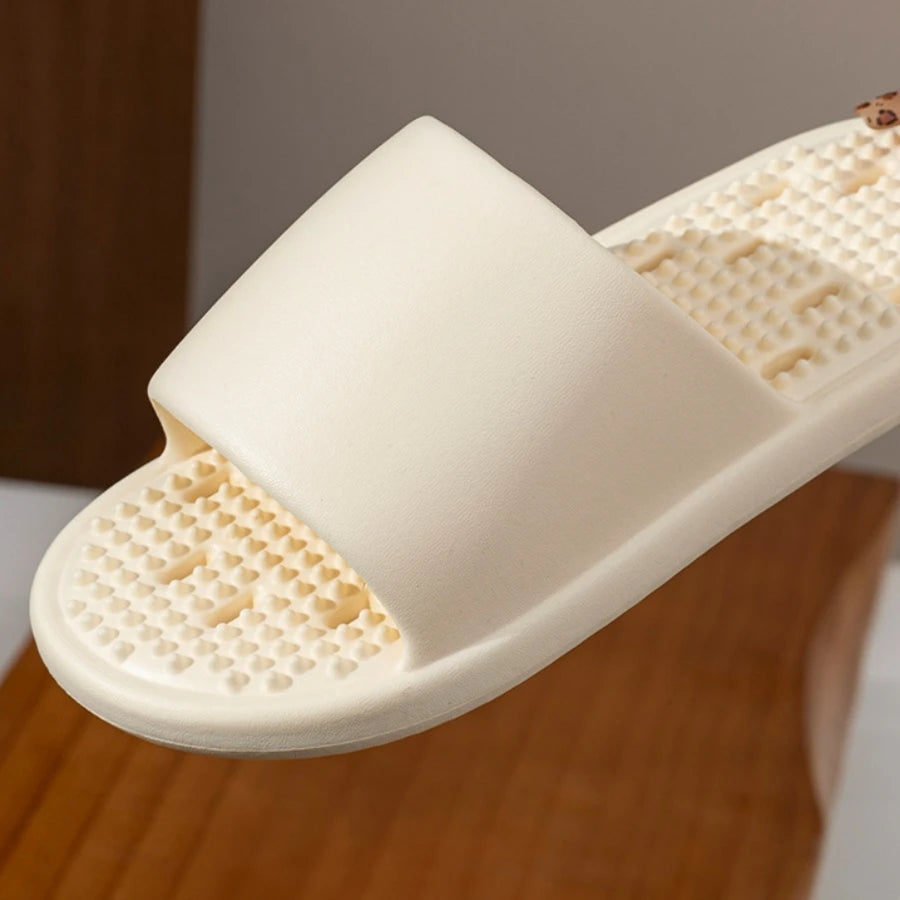 Women Summer Slippers Non Slip Quick Drying Shower Drainage Holes Soft Cushioned Breathable Beach Pool Shoes Slide Sandals