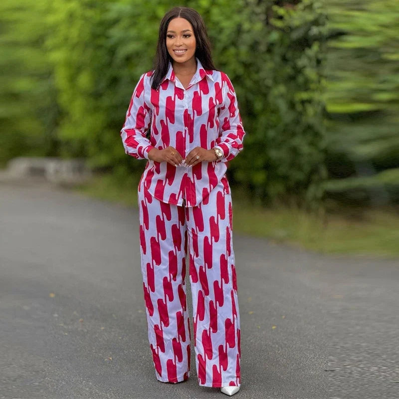 Stylish Stripe Two-Piece Set