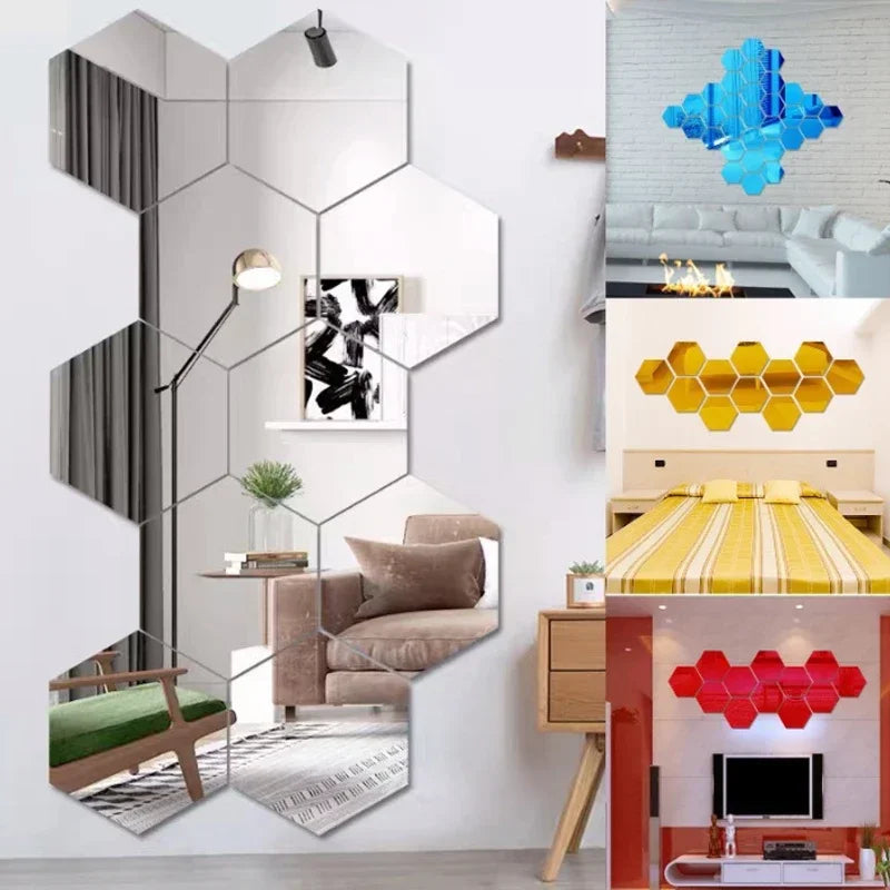 Glam 3D Mirror Wall Stickers