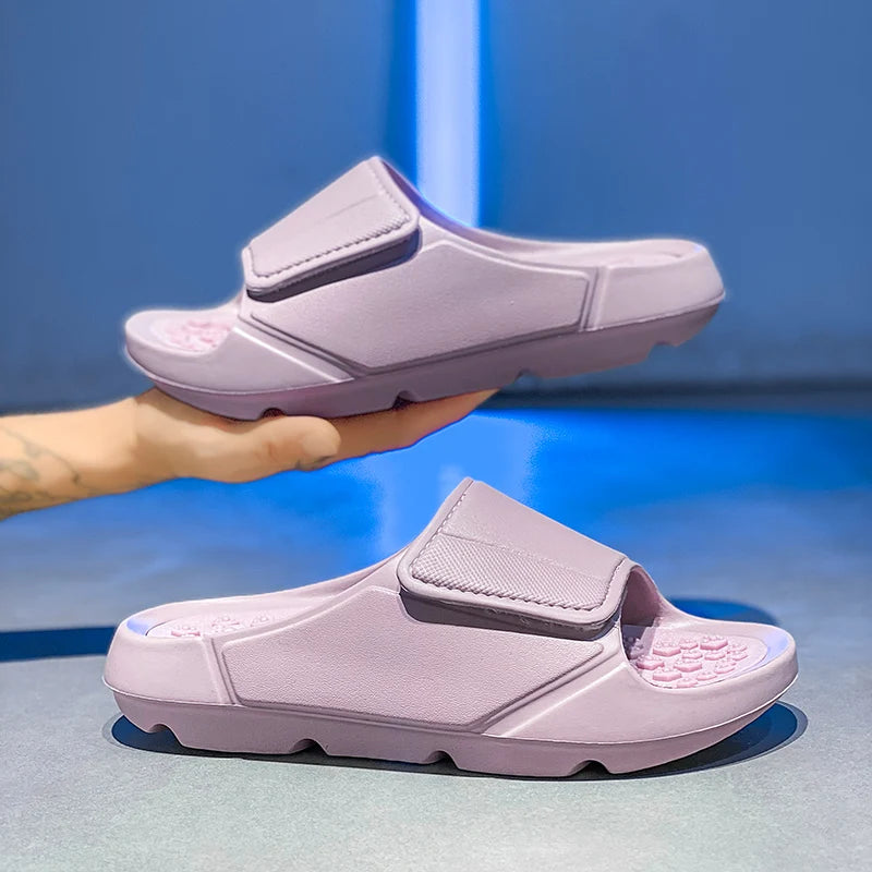 New Summer Men Massage Slippers Sides Indoor Outdoor Sandals Beach Casual Shoes Soft Sole Slides Men Flip-flops Men&