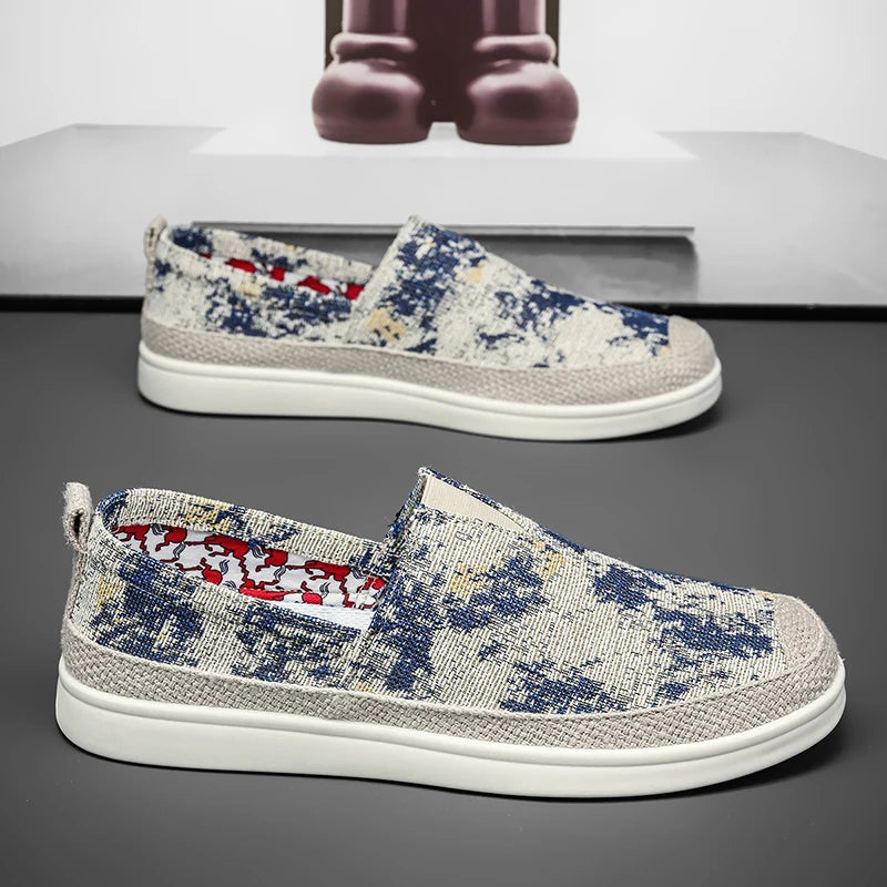 Summer Fresh Men Casual Canvas Sneakers Circulating Air Upper Cool Comfort Fit for Daily Errands Street Style Outfits