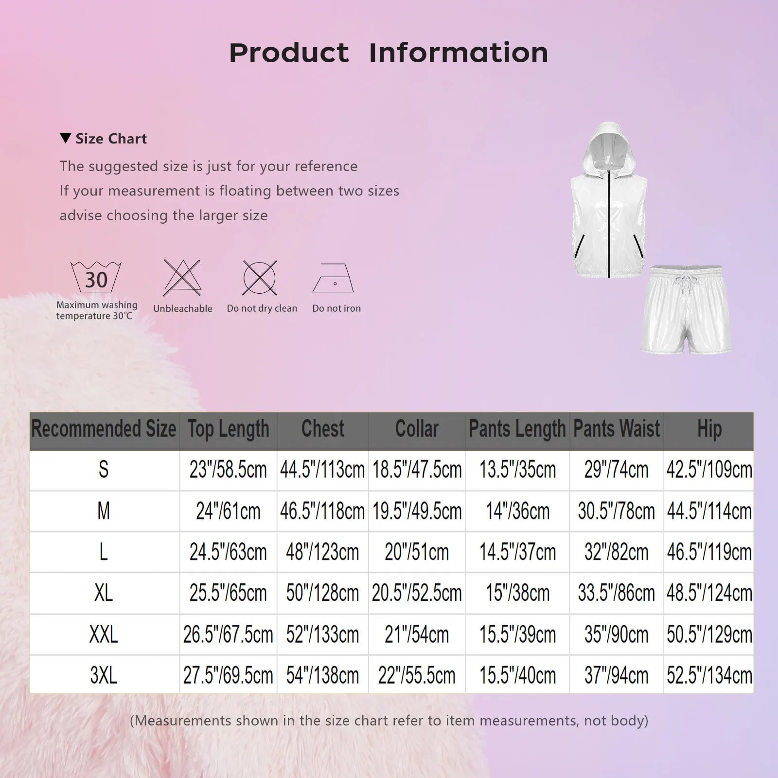 Mens Waterproof Hooded Vest Shorts Set Tracksuit Glossy Costume Front Zipper Waistcoat with Hood And Built-in Briefs Boxer Short