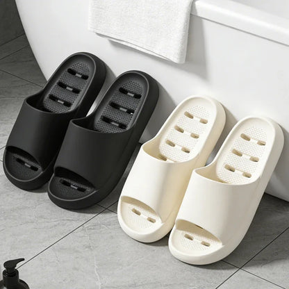 Hollow Out EVA Bathroom Shower Slippers Women Soft Sole Water Leakage Home Slides for Couple Non Slip Summer Beach Sandals Shoes
