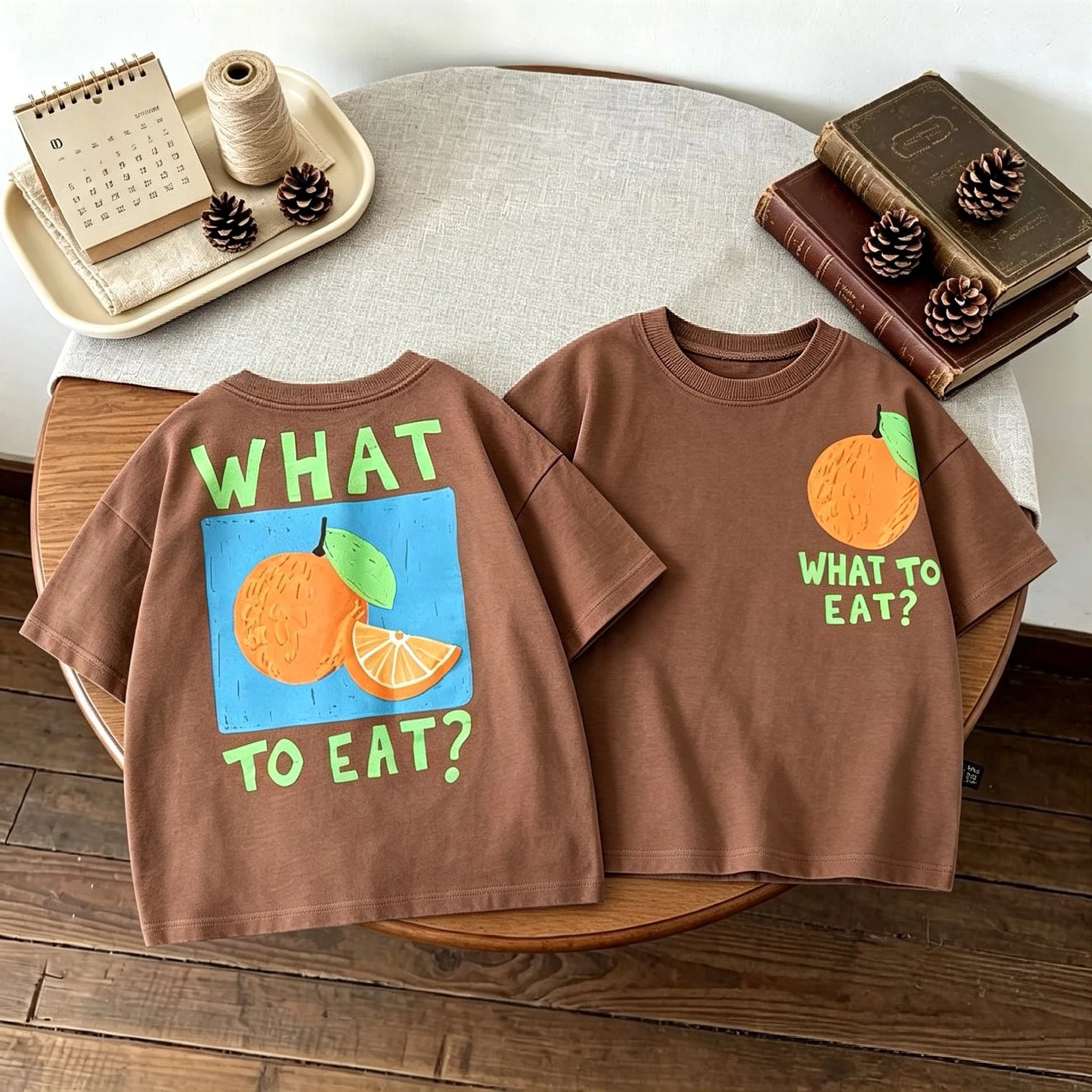 Double Side Print T-shirt For Kids Clothing Summer Simple Fashion Girl Boy Short Sleeve Tops Tees Children's Wear Casual Tshirts