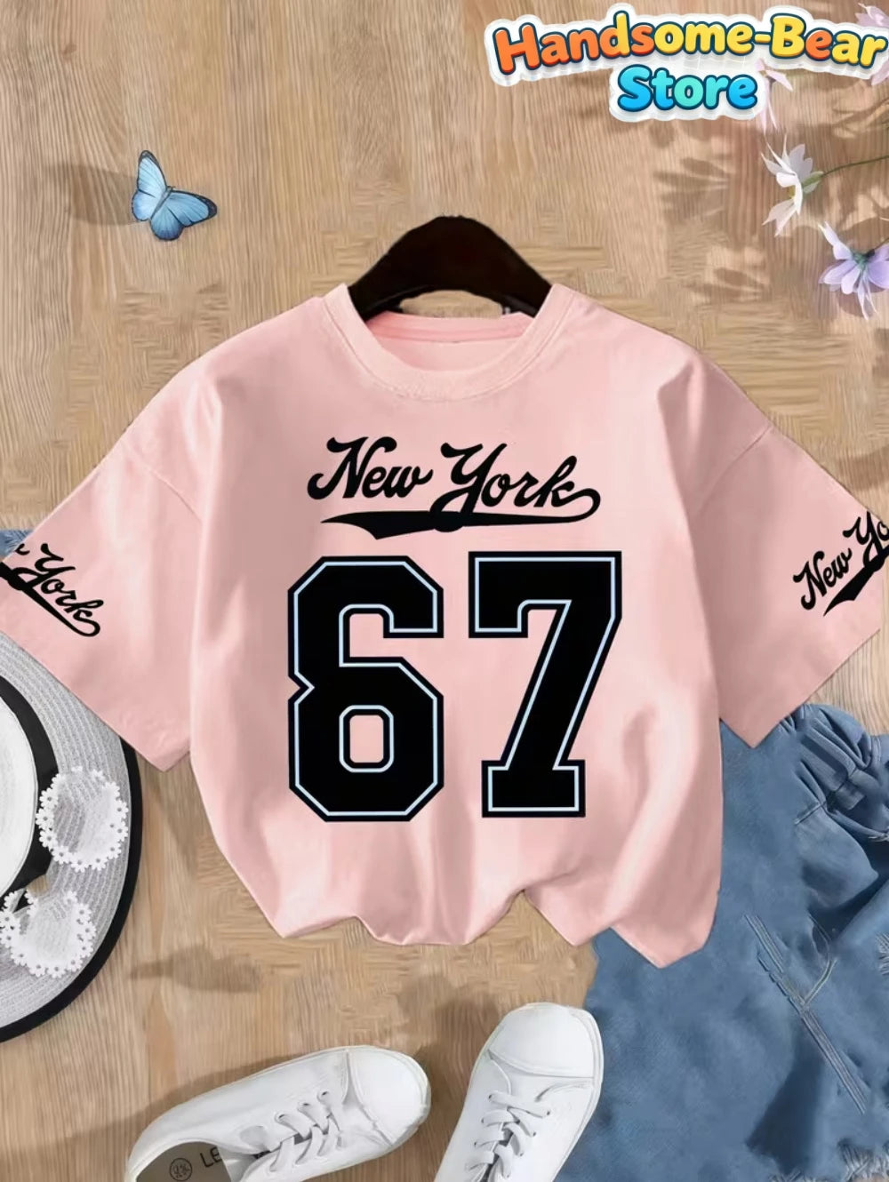 67 Meme T-Shirt for Kids Funny Digital 3D Print Number 67 Football Jersey T Shirt Loose Jersey Style Fashion Children's Clothing