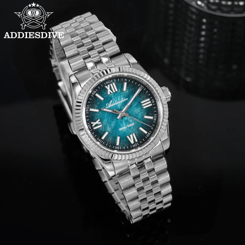 ADDIESDIVE Elegant Watch for Woman Luxury Sapphire Glass VH31 Quartz BGW9 Super Luminous 10Bar Waterproof Wristwatch AD2512