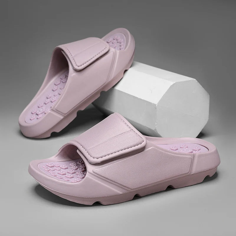 New Summer Men Massage Slippers Sides Indoor Outdoor Sandals Beach Casual Shoes Soft Sole Slides Men Flip-flops Men&