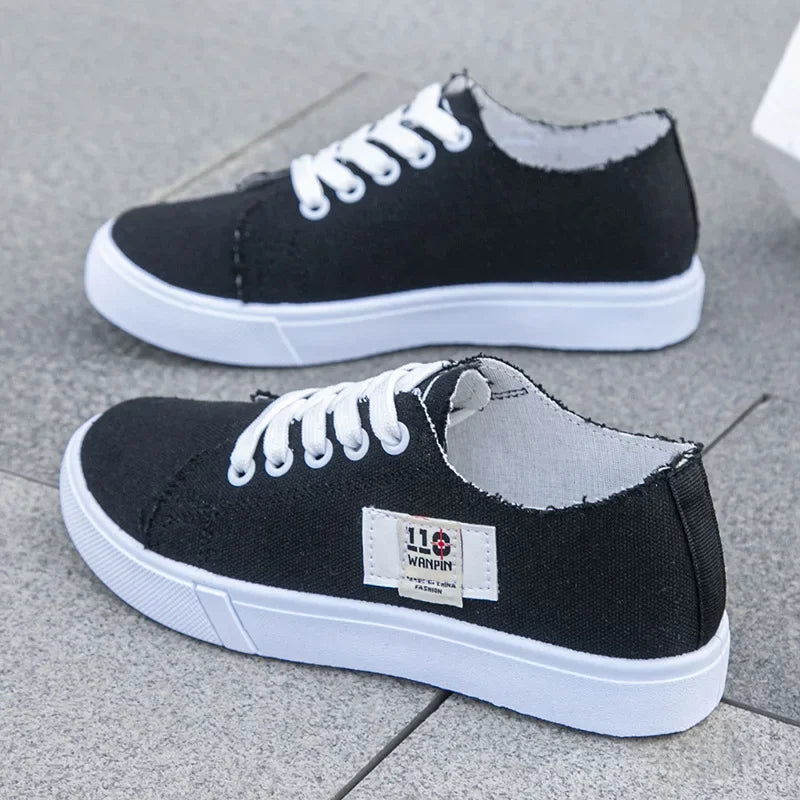 2026 Spring Summer Women Canvas Sneaker Low Top Denim Sneakers Ladies Popular Flat Canvas Board Shoes Female Sapatos Femininos