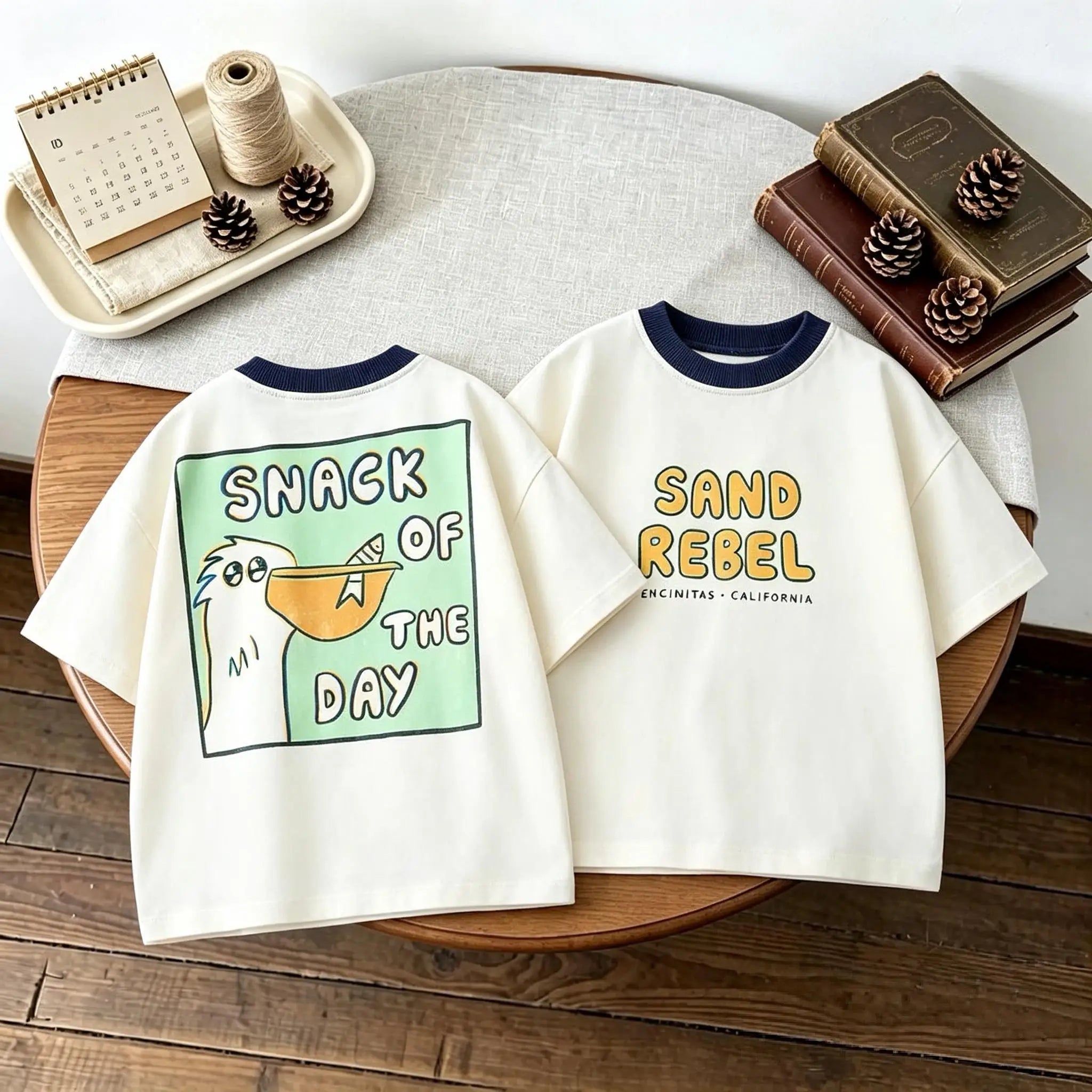 Double Side Print T-shirt For Kids Clothing Summer Simple Fashion Girl Boy Short Sleeve Tops Tees Children's Wear Casual Tshirts