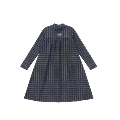 AP AW26 Navy Blue Corduroy Collection Kids Boy Girl Fashion Geometric Print shirt Family Matching Clothing Dress Top Jumper