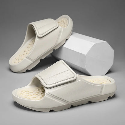 New Summer Men Massage Slippers Sides Indoor Outdoor Sandals Beach Casual Shoes Soft Sole Slides Men Flip-flops Men&