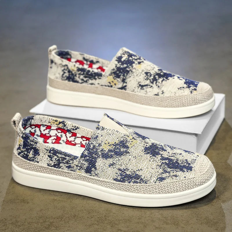 Summer Fresh Men Casual Canvas Sneakers Circulating Air Upper Cool Comfort Fit for Daily Errands Street Style Outfits