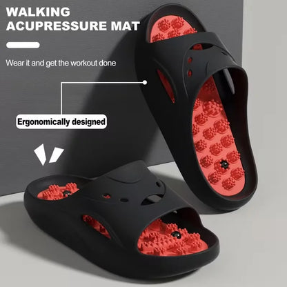Women Men EVA Massage Slippers Thick Sole Bathroom Slides Non Slip Shower Sandals Soft Cushion Home Indoor Outdoor Beach Shoes