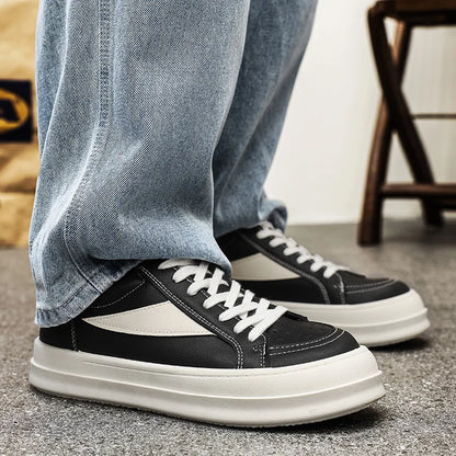 Plain Color Men Low Top Casual Skate Shoes Breathable Fabric Interior Stable Grip Sole Daily Travel Strolling Dail Flat Sneakers