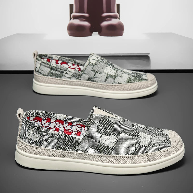 Summer Fresh Men Casual Canvas Sneakers Circulating Air Upper Cool Comfort Fit for Daily Errands Street Style Outfits