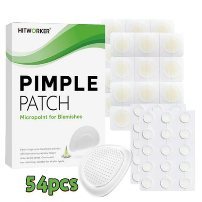 27/54/81-Piece HITWORKER Acne Patches - Infused with Salicylic Acid, Tea Tree Oil &amp; Calendula Oil | For Acne &amp; Blemishes, Residu
