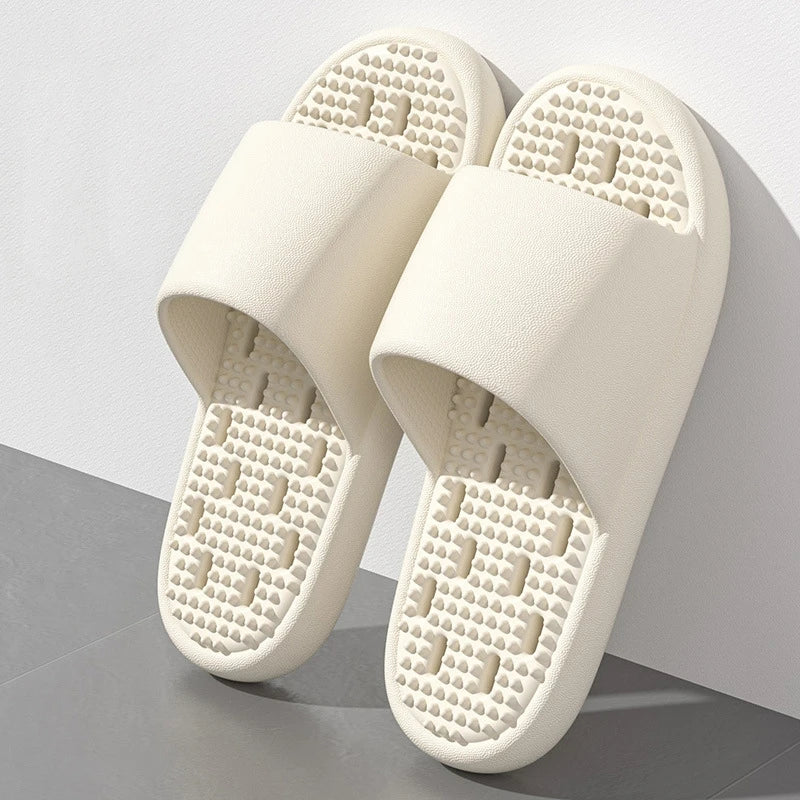 Women Summer Slippers Non Slip Quick Drying Shower Drainage Holes Soft Cushioned Breathable Beach Pool Shoes Slide Sandals