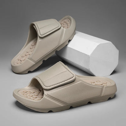 New Summer Men Massage Slippers Sides Indoor Outdoor Sandals Beach Casual Shoes Soft Sole Slides Men Flip-flops Men&