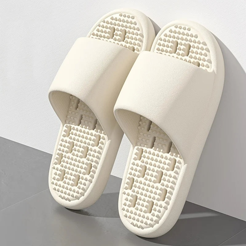 Women Summer Slippers Non Slip Quick Drying Shower Drainage Holes Soft Cushioned Breathable Beach Pool Shoes Slide Sandals