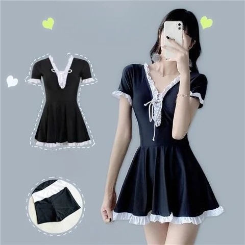 Instagram Style Women Two Piece Skirted Swimsuit Hot Spring Bathing Suit Slimming Tummy Control Fashion Beachwear