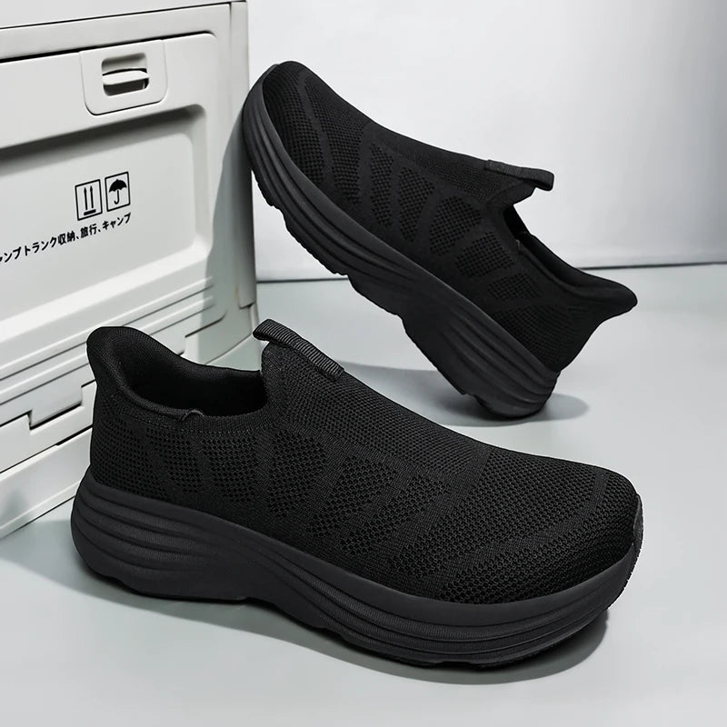 Men Shoes Sneakers Breathable Mesh Slip on Running Shoes Outdoor Non-Slip Couple Jogging Training Hiking Sports Shoes