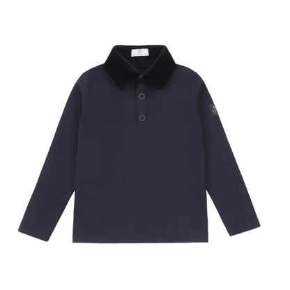 AP AW26 Navy Blue Corduroy Collection Kids Boy Girl Fashion Geometric Print shirt Family Matching Clothing Dress Top Jumper