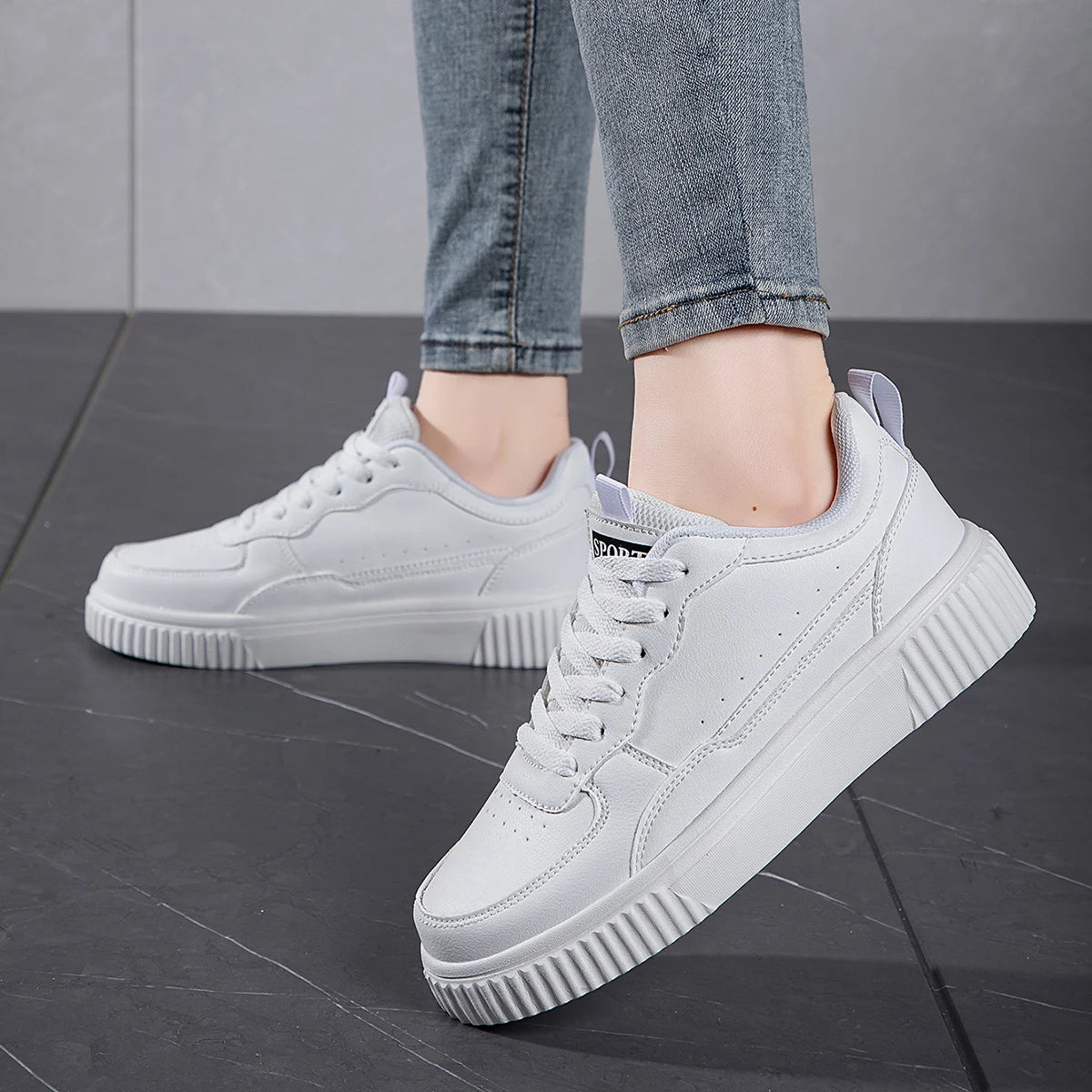 MAEDEF Women Shoes Flats Casual Shoes Men Sneaker White Shoes Female Sports Walking Couples Trainers Shoe Woman Vulcanized Shoes