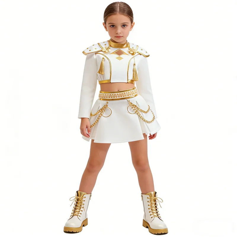 New Movie Role-playing Costume Suits Kids Girls Cartoon Cosplay Sets Children Fashion Stage Performance Clothing Outfits 4-12Y