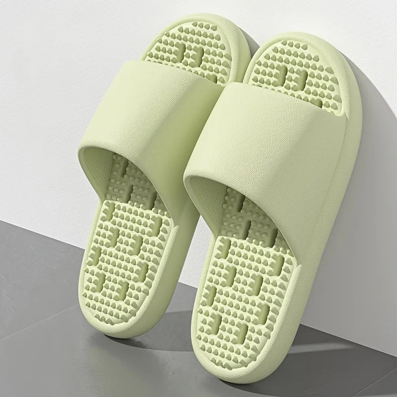 Women Summer Slippers Non Slip Quick Drying Shower Drainage Holes Soft Cushioned Breathable Beach Pool Shoes Slide Sandals