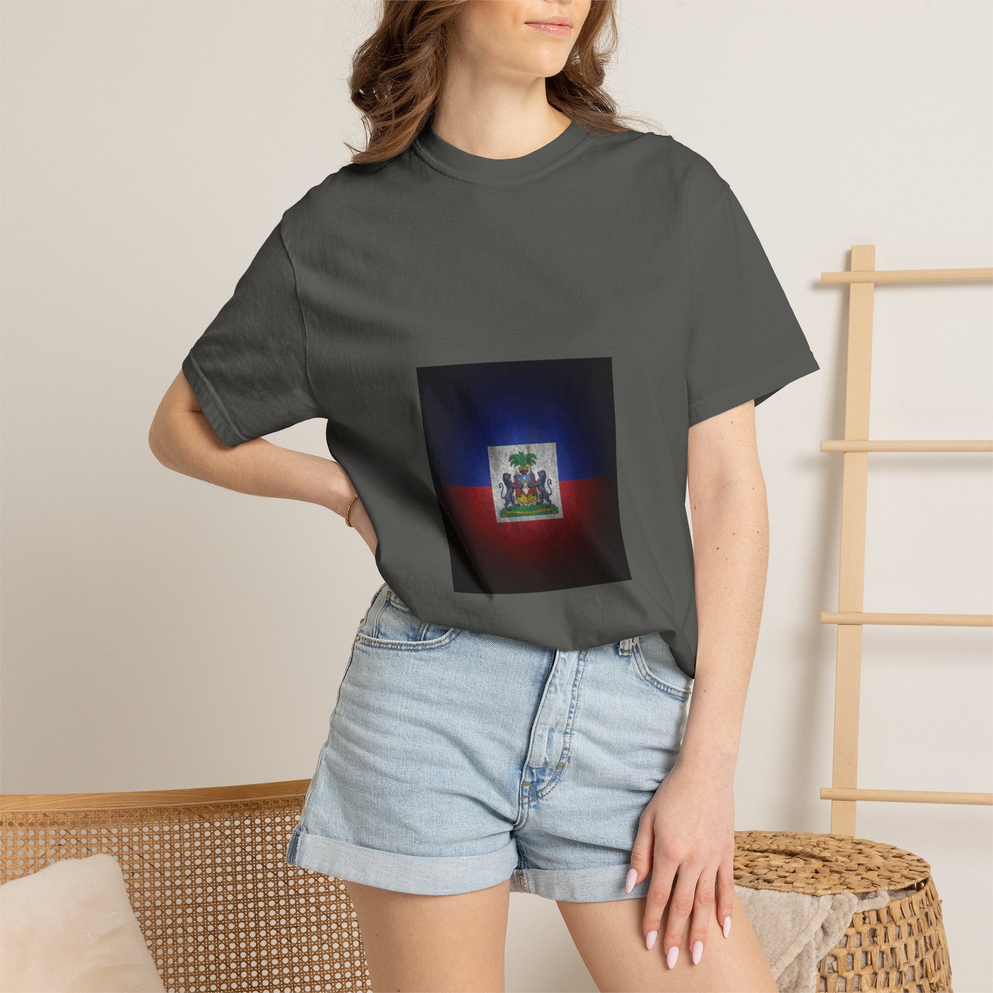 Haiti Coat of Arms T-Shirt — Vintage Flag Emblem Tee
