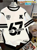 67 Meme T-Shirt for Kids Funny Digital 3D Print Number 67 Football Jersey T Shirt Loose Jersey Style Fashion Children's Clothing