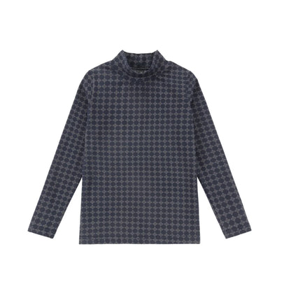 AP AW26 Navy Blue Corduroy Collection Kids Boy Girl Fashion Geometric Print shirt Family Matching Clothing Dress Top Jumper