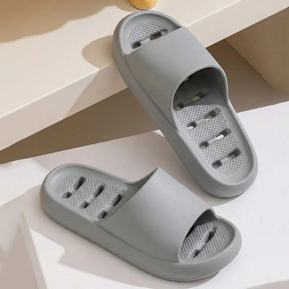 Hollow Out EVA Bathroom Shower Slippers Women Soft Sole Water Leakage Home Slides for Couple Non Slip Summer Beach Sandals Shoes
