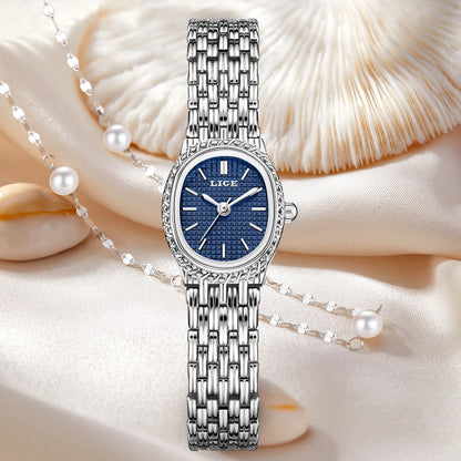 LIGE Fashion Elegant Quartz Woman Watch Classic Luxury Simple Dial Waterproof Ladies Bracelet Women&