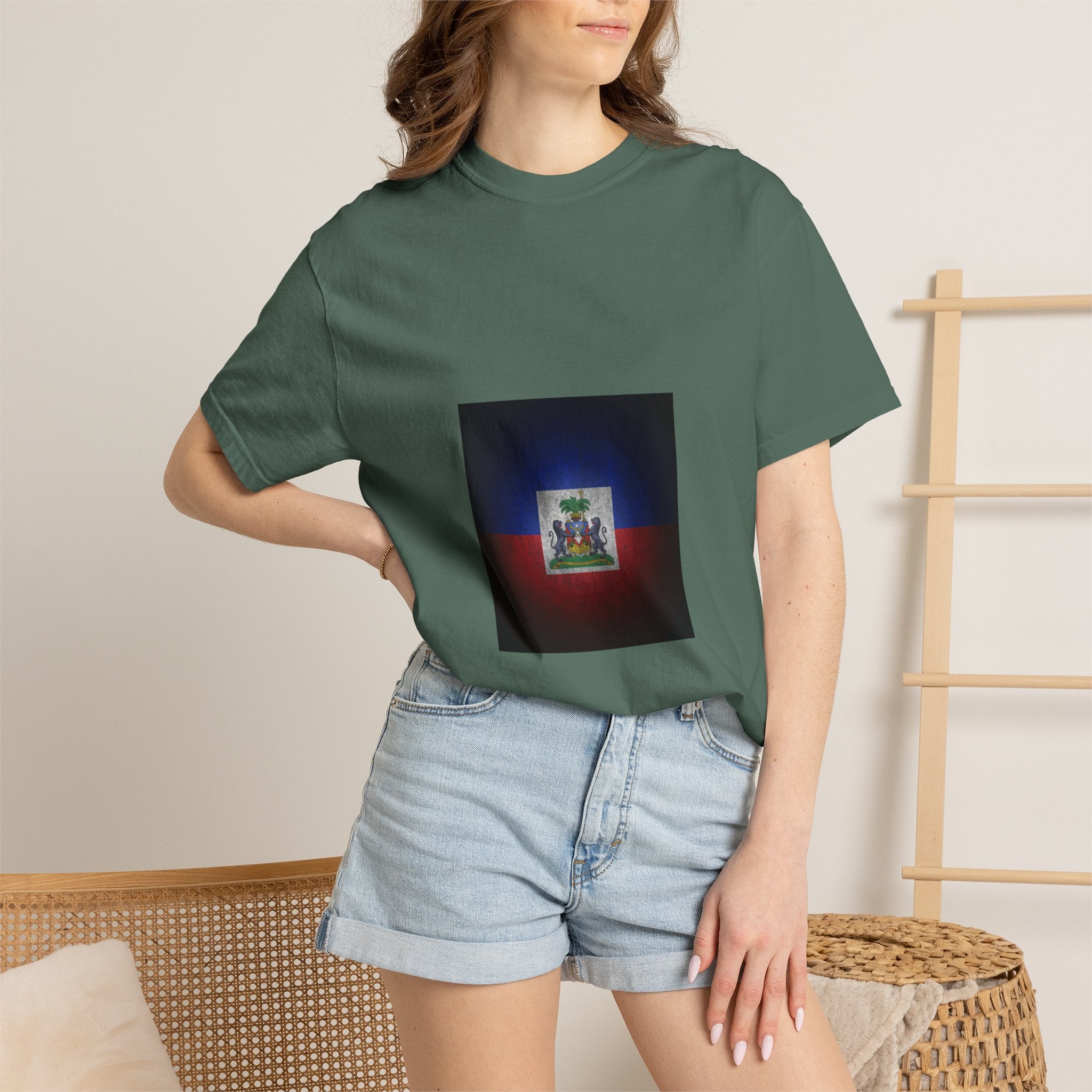 Haiti Coat of Arms T-Shirt — Vintage Flag Emblem Tee