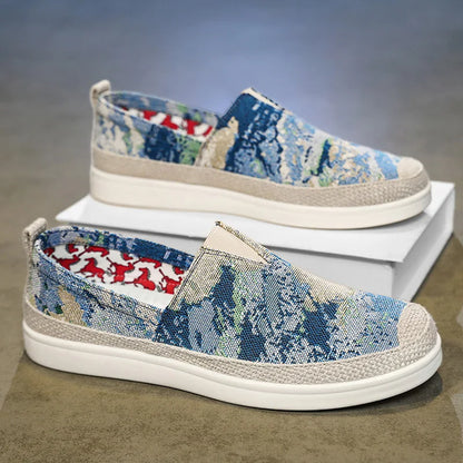 Summer Fresh Men Casual Canvas Sneakers Circulating Air Upper Cool Comfort Fit for Daily Errands Street Style Outfits