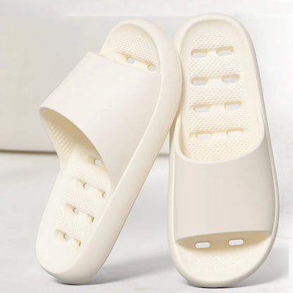 Hollow Out EVA Bathroom Shower Slippers Women Soft Sole Water Leakage Home Slides for Couple Non Slip Summer Beach Sandals Shoes