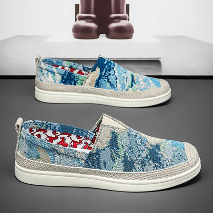 Summer Fresh Men Casual Canvas Sneakers Circulating Air Upper Cool Comfort Fit for Daily Errands Street Style Outfits