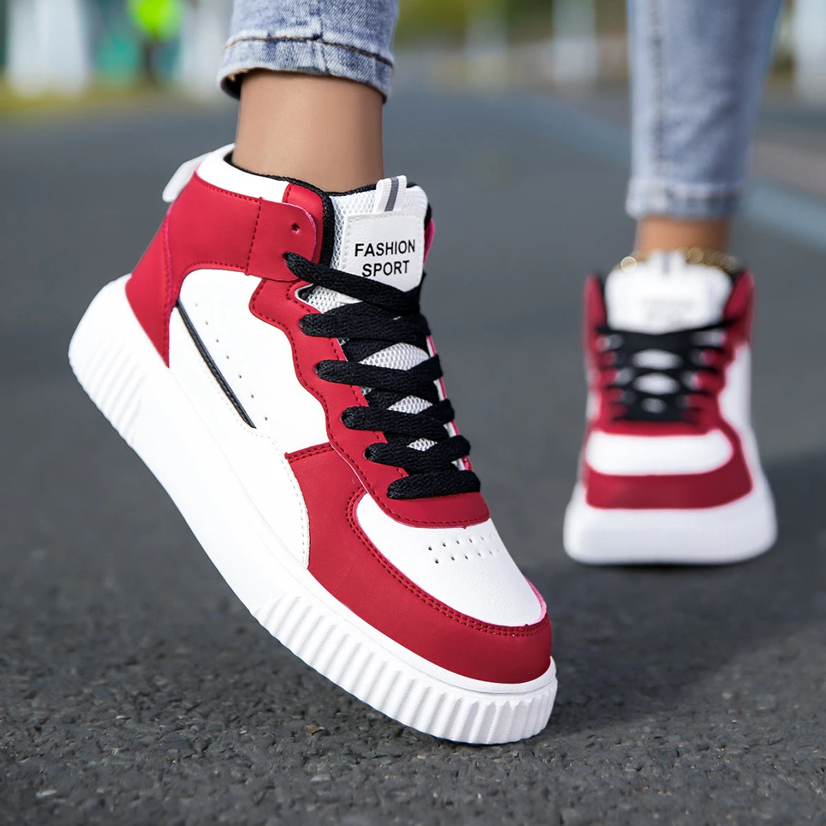MAEDEF Women Shoes Flats Casual Shoes Men Sneaker White Shoes Female Sports Walking Couples Trainers Shoe Woman Vulcanized Shoes