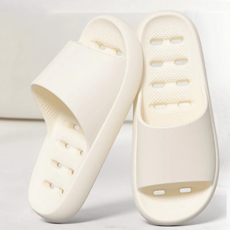 Hollow Out EVA Bathroom Shower Slippers Women Soft Sole Water Leakage Home Slides for Couple Non Slip Summer Beach Sandals Shoes