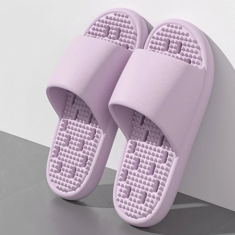 Women Summer Slippers Non Slip Quick Drying Shower Drainage Holes Soft Cushioned Breathable Beach Pool Shoes Slide Sandals