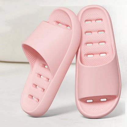 Hollow Out EVA Bathroom Shower Slippers Women Soft Sole Water Leakage Home Slides for Couple Non Slip Summer Beach Sandals Shoes