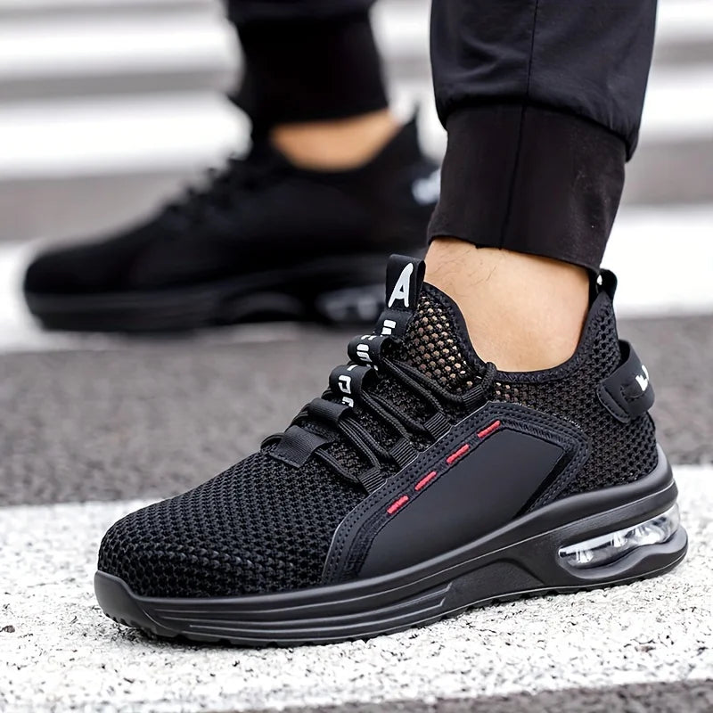 Men Air Cushion Safety Shoes Indestructible Work Shoes Sneakers Steel Toe Anti-smash Industrial Shoe Puncture-Proof footwear