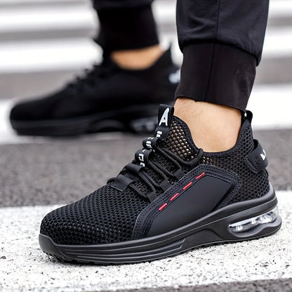 Men Air Cushion Safety Shoes Indestructible Work Shoes Sneakers Steel Toe Anti-smash Industrial Shoe Puncture-Proof footwear