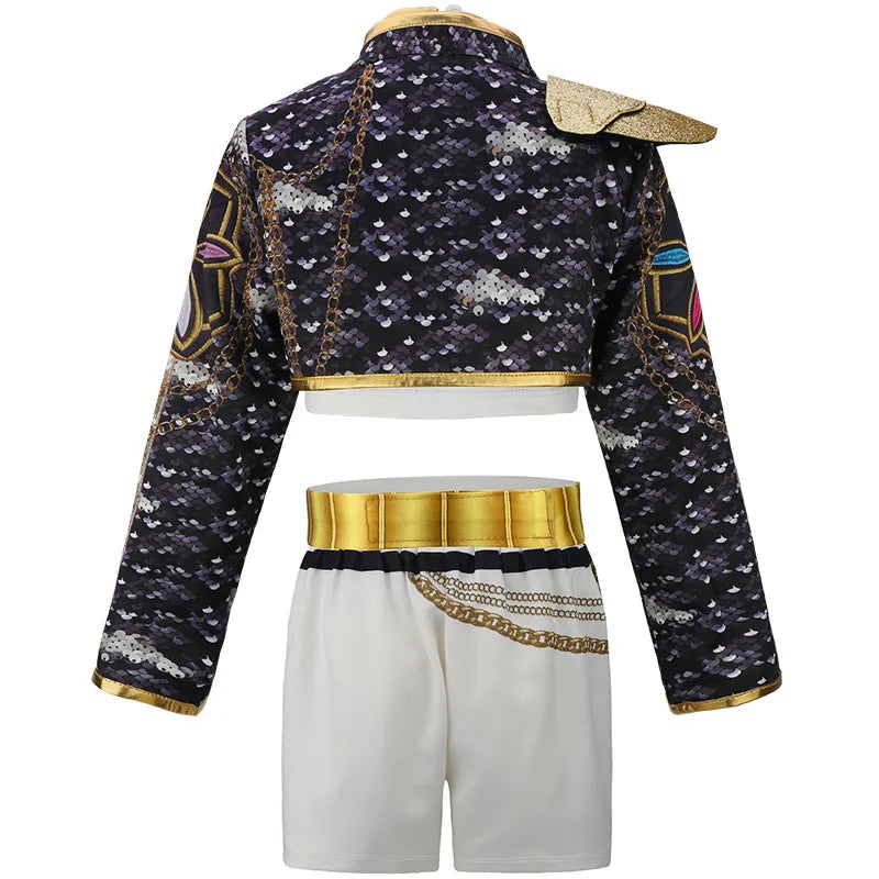New Movie Role-playing Costume Suits Kids Girls Cartoon Cosplay Sets Children Fashion Stage Performance Clothing Outfits 4-12Y