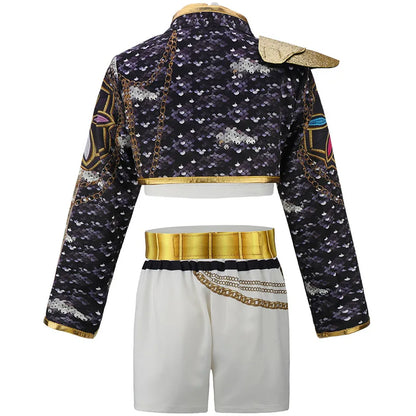 New Movie Role-playing Costume Suits Kids Girls Cartoon Cosplay Sets Children Fashion Stage Performance Clothing Outfits 4-12Y