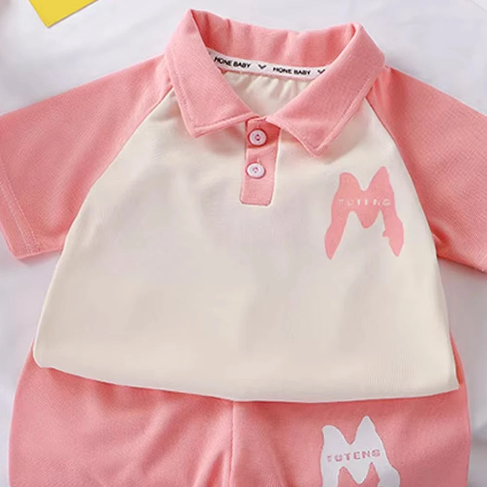Children Clothing  Kids Clothes Quick Drying Polo Shirt Sets Boys T-shirt Shorts Summer Cotton Short Sleeve Fashion Suit2PCS
