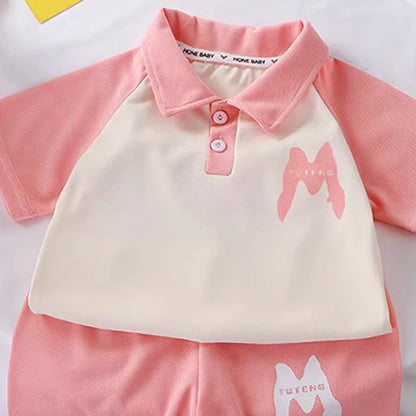 Children Clothing  Kids Clothes Quick Drying Polo Shirt Sets Boys T-shirt Shorts Summer Cotton Short Sleeve Fashion Suit2PCS